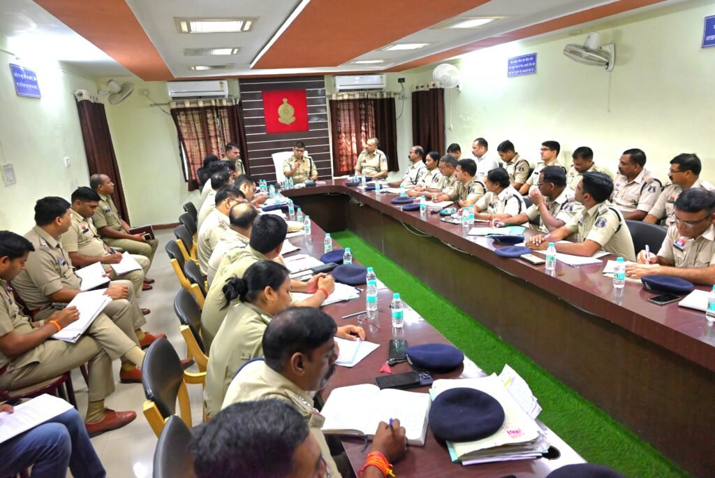 कोरबा पुलिस की अपराध समीक्षा बैठक