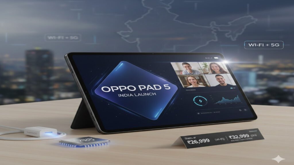 Oppo Pad 5 launched in India : Oppo Pad 5 टैबलेट लॉन्च, Wi-Fi और 5G वेरिएंट में उपलब्ध