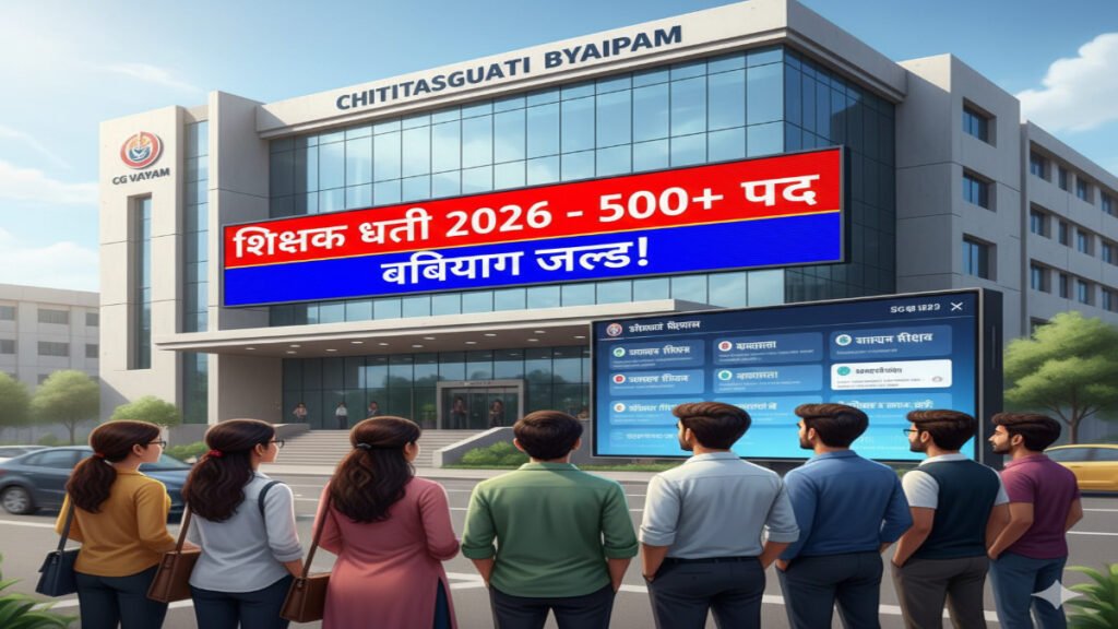 CG Teacher Recruitment 2026 : 5000 शिक्षकों की भर्ती के लिए व्यापम को प्रपत्र सौंपे, जानें कब से भरे जाएंगे फॉर्म CG Teacher Recruitment 2026