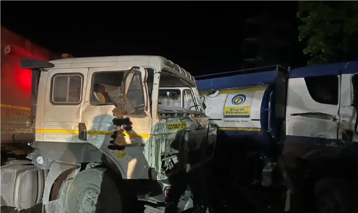 Road Accident : टैंकर-ट्रेलर टक्कर के बाद 3 घंटे तक जाम, प्रशासन ने संभाली स्थिति Road Accident