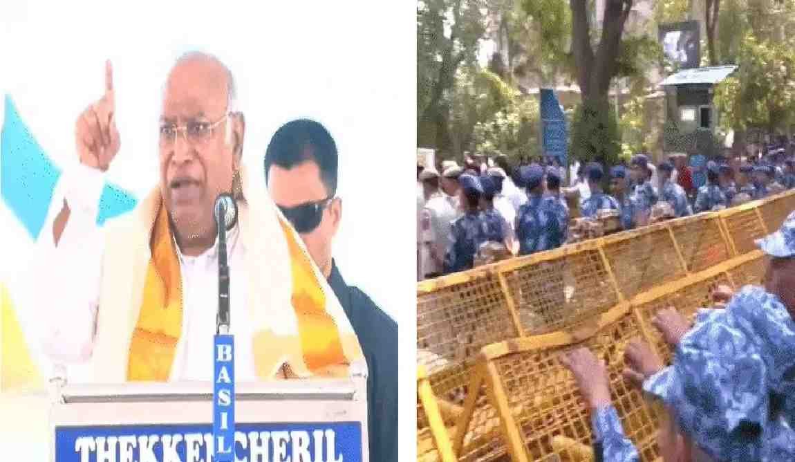 Congress HQ Protest : कांग्रेस मुख्यालय पर ‘धवा’, खड़गे के ‘अनपढ़’ वाले बयान से भड़का गुस्सा, महिलाओं ने घेरा अकबर रोड Congress HQ Protest