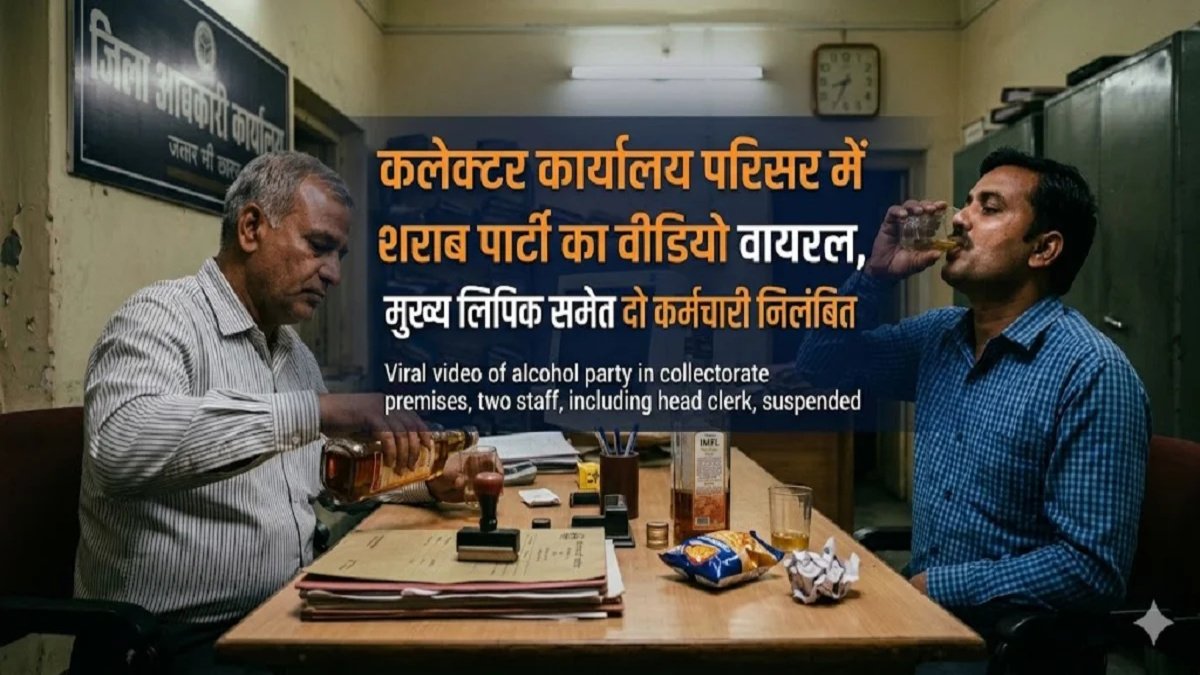 CG NEWS : कलेक्टर परिसर में अनुशासनहीनता का मामला, शराब पार्टी के आरोप में दो कर्मचारी निलंबित