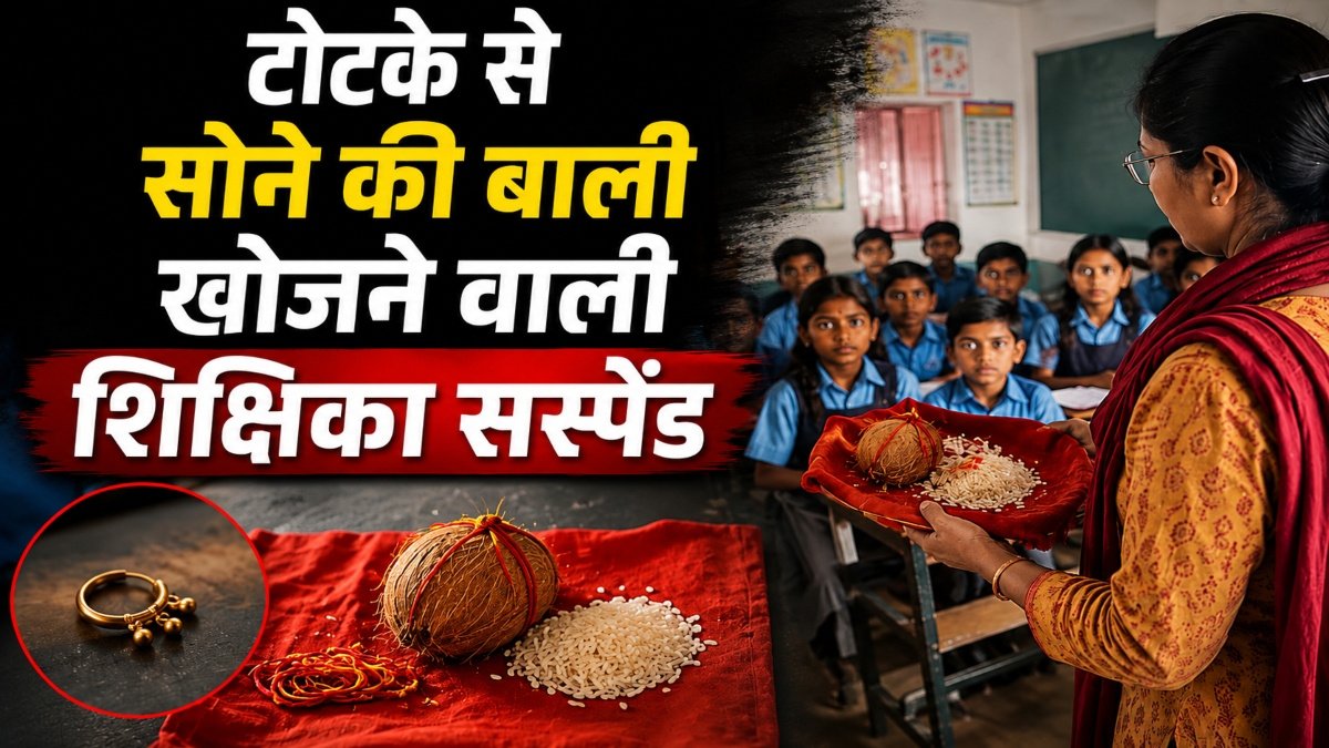 CG News : सोने की बाली ढूंढने के टोटके का वीडियो बना मुसीबत, शिक्षिका पर गिरी निलंबन की गाज
