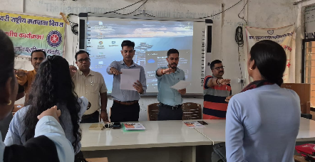 शासकीय मुकुटधर पाण्डेय महाविद्यालय में युवाओं ने ली नशा मुक्ति की शपथ