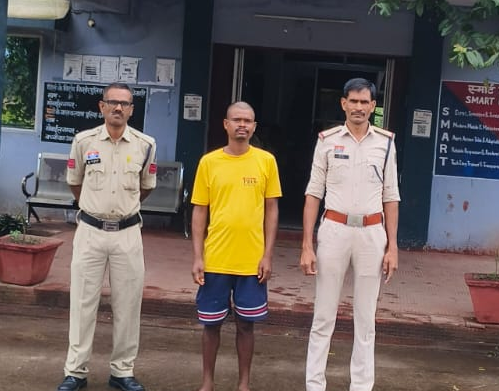 गणेश विसर्जन के दौरान पुलिस से अभद्रता एवं शासकीय कार्य में बाधा डालने वाला आरोपी गिरफ्तार